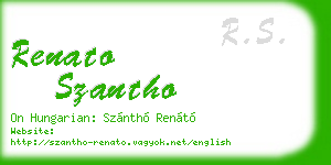 renato szantho business card